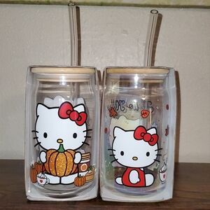 Hello Kitty Fall Glass Tumblers